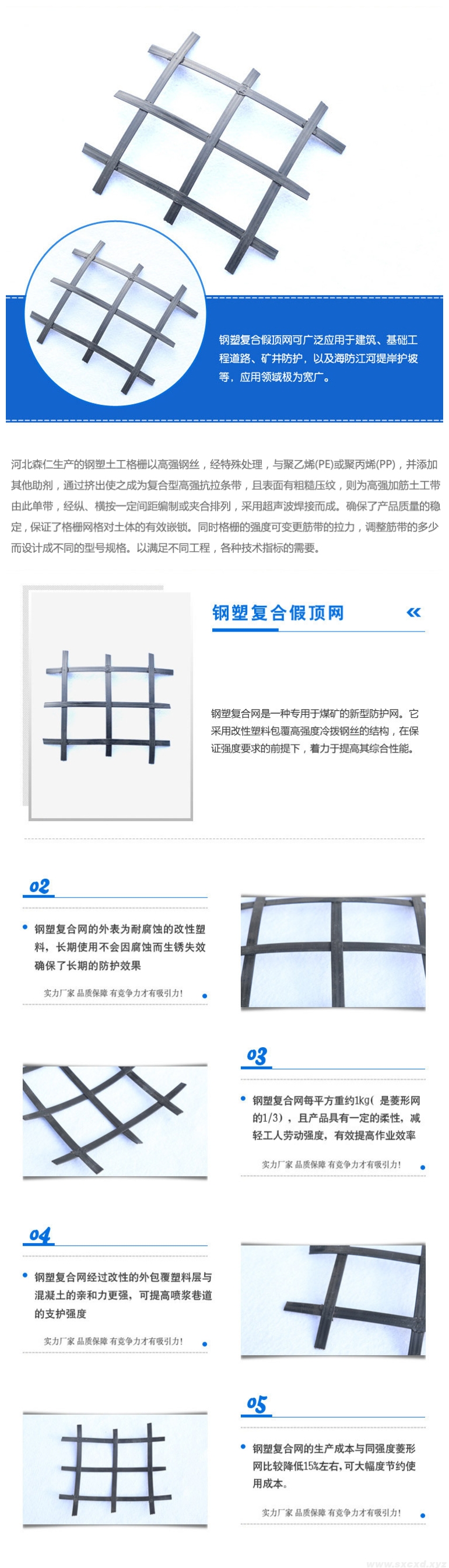 礦用塑鋼格柵網